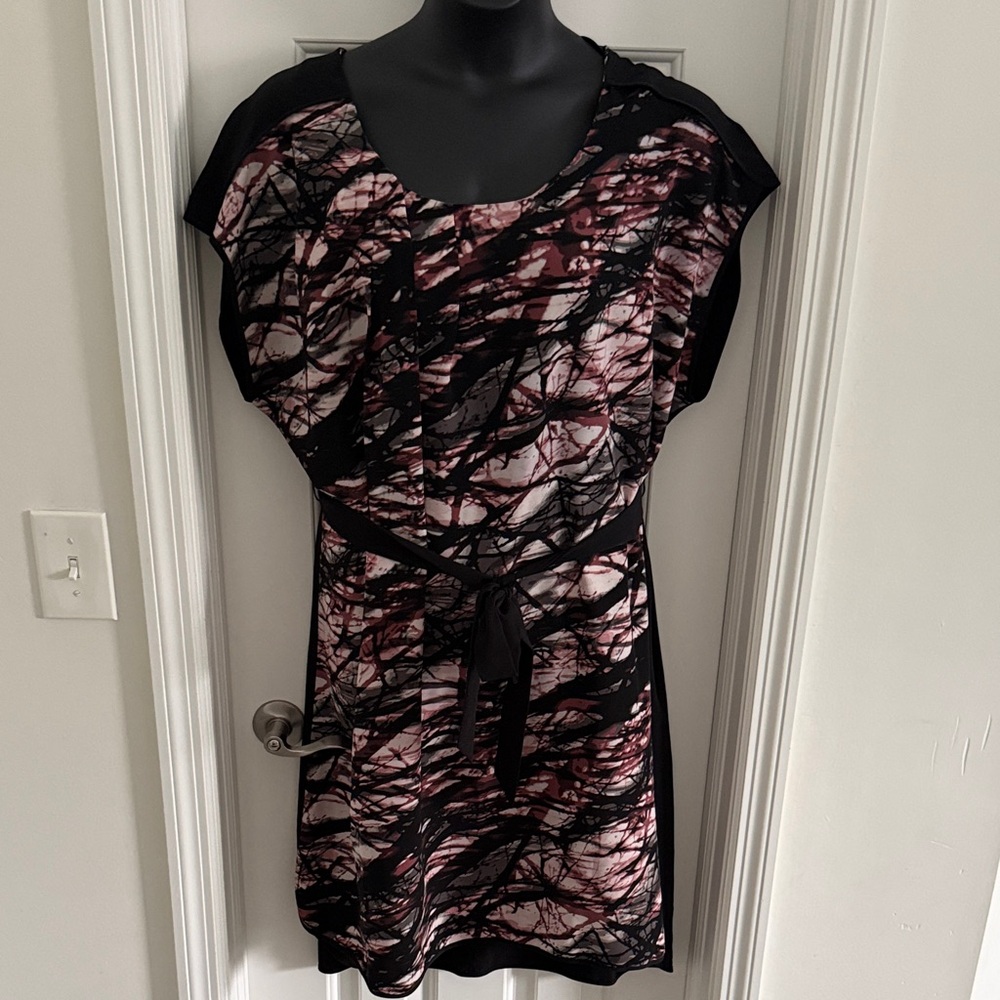 Lane Bryant Black Dress with Mauve and Gray Floral Accent-22/24